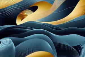 Free photo curvy creative abstract wavy effects color curves flow minimalist luxury stylish trendy colorful wav