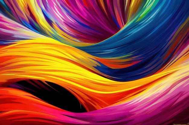 매력적인 크리에이 티브 추상 물결 모양 효과 색상 곡선 흐름 미니멀 럭셔리 세련 된 유행 다채로운 wav