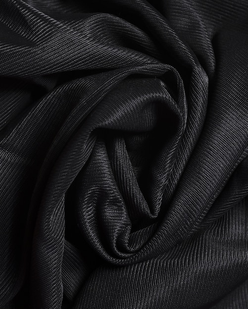 Curvy silk black elegant material