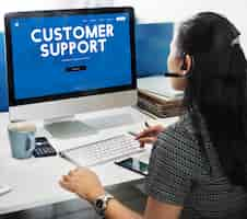 Free photo customer care webpage interface word