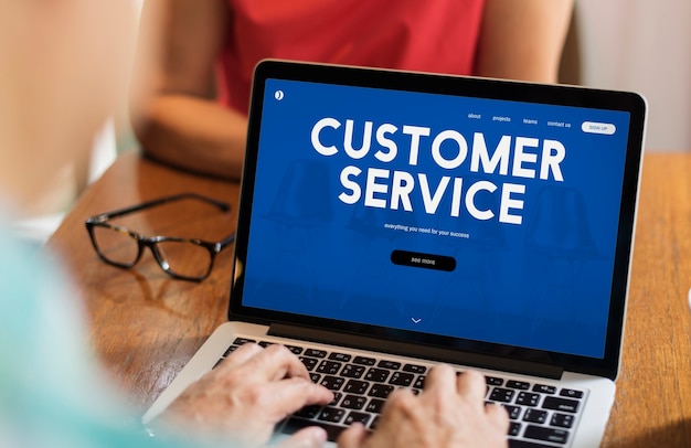 Customer care webpage interface word