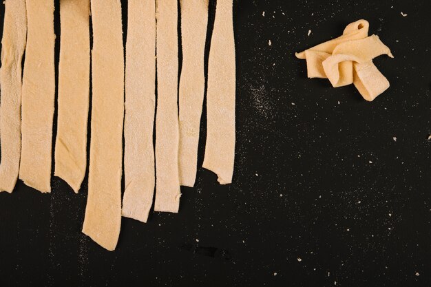 Cut dough for pasta