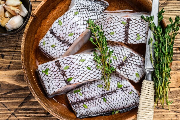 Premium Photo Raw Fillet Of Hake Fish