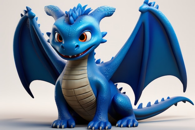 Free photo cute 3d dragon