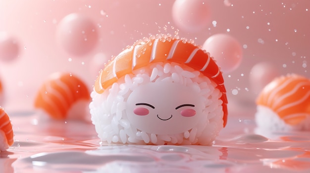 3D 寿司 顔付き