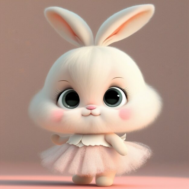 Cute ai generated cartoon bunny