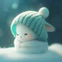 Free photo cute ai generated cartoon bunny