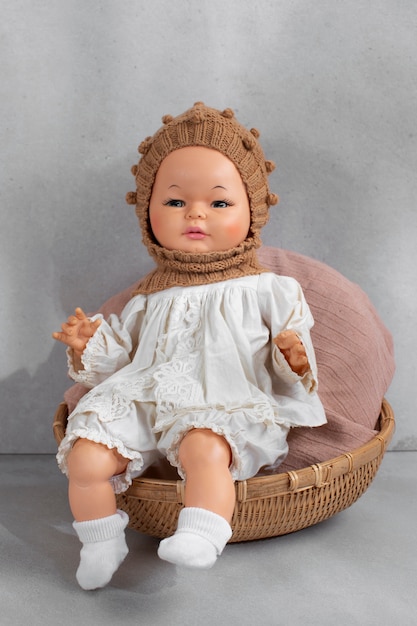 Cute  baby doll for children still life