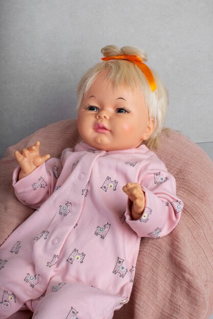 Cute  baby doll for children still life