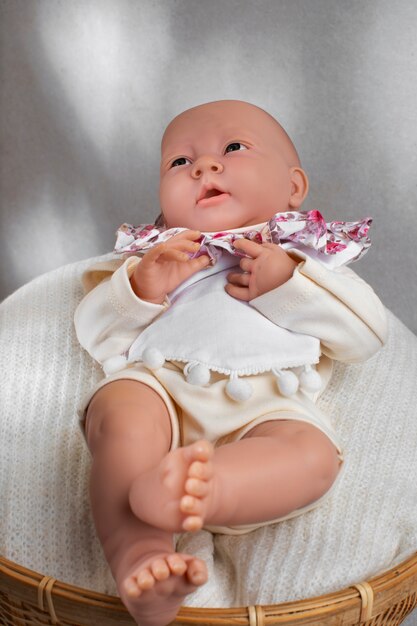 Cute  baby doll for children still life