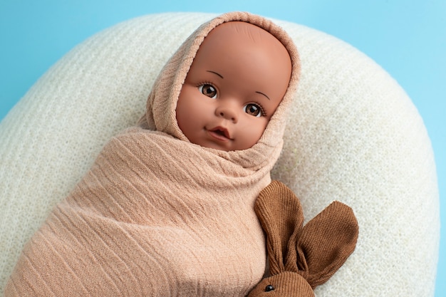 Cute  baby doll for children still life
