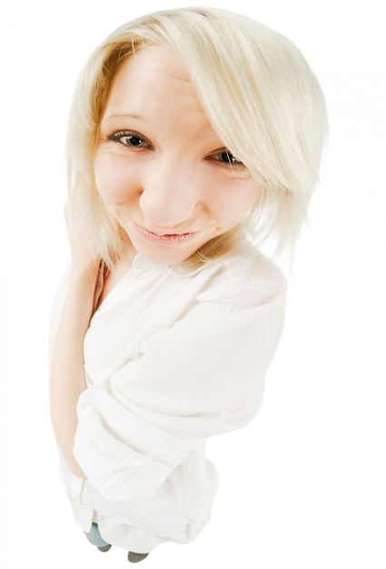 Free photo cute blond teenage girl