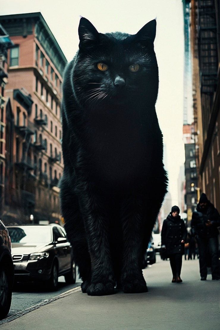 Free Photo cute cat digital art