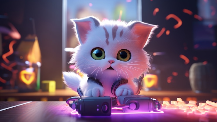 Free Photo cute cat  indoors