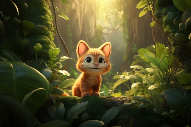 Cute cat in nature