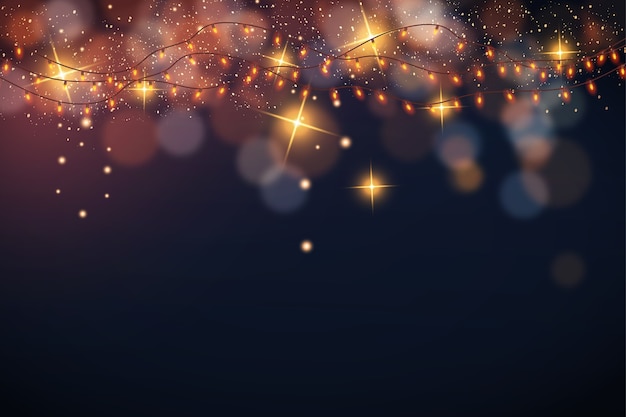 Cute christmas background with bokeh
