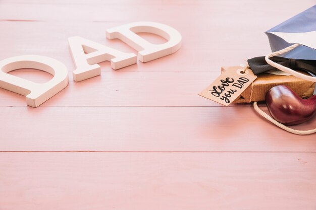 Cute composition for fathers day