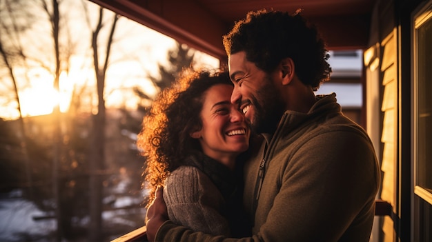 Free photo cute couple spending time together