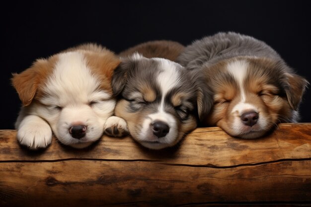 Cute dog sleeping ai generated