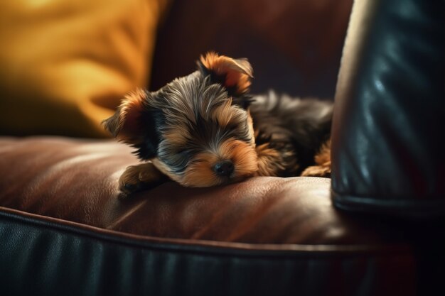 Foto gratuita cuccio cane che dorme ai generato