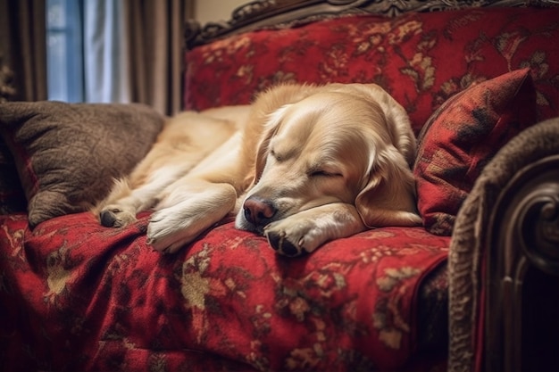 無料写真 可愛い犬が眠っている ai が生成されました