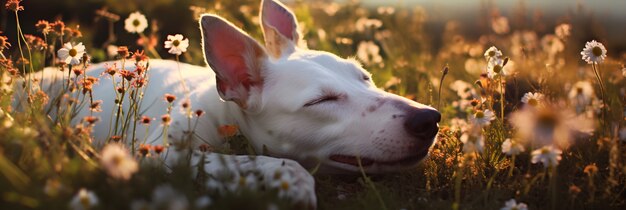 可愛い犬が眠っている ai が生成されました