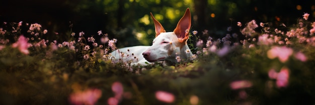 Free photo cute dog sleeping ai generated