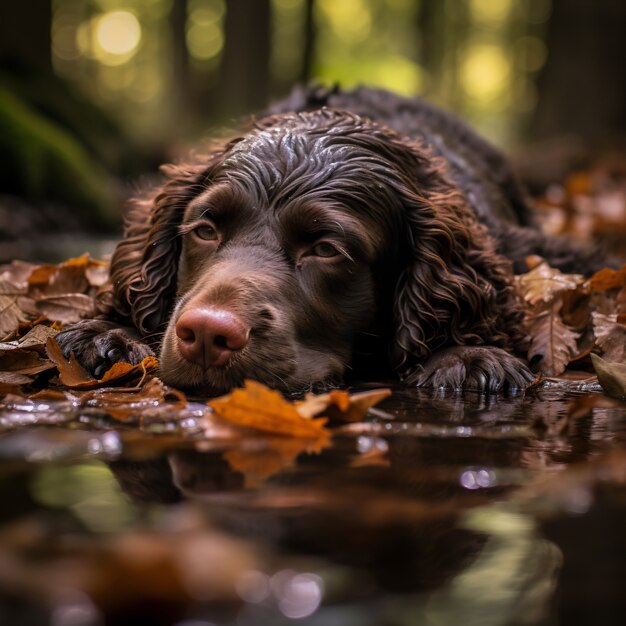 可愛い犬が眠っている ai が生成されました