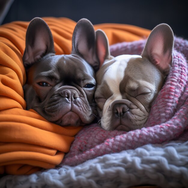 Foto gratuita cuccio cane che dorme ai generato