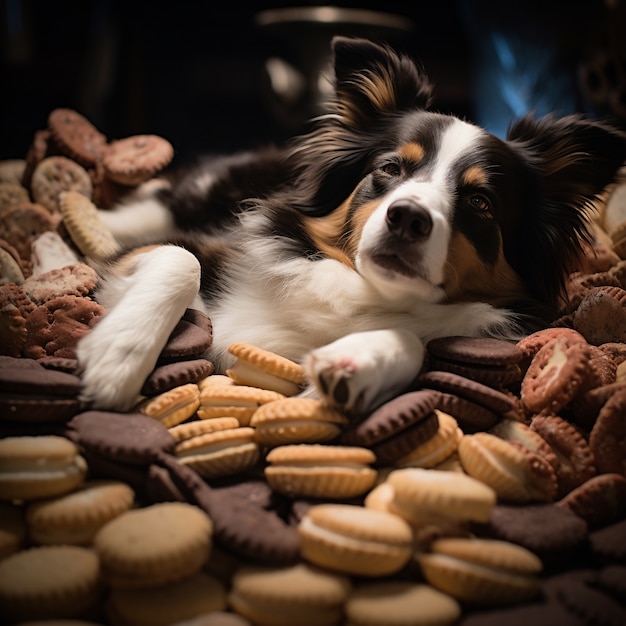 Foto gratuita cuccio cane che dorme ai generato