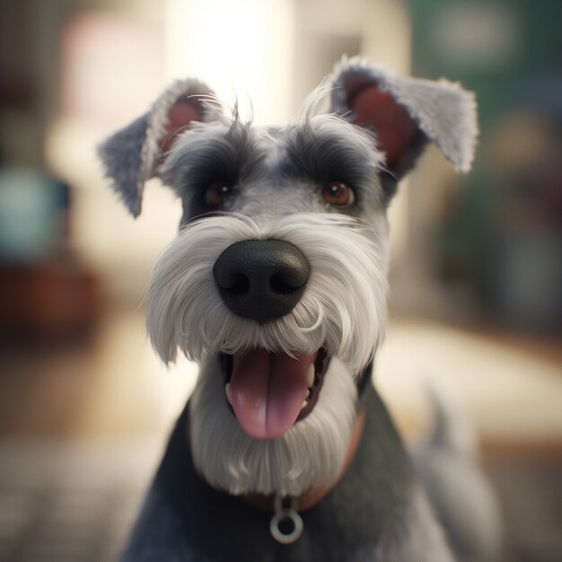 Cute dog spending time indoors