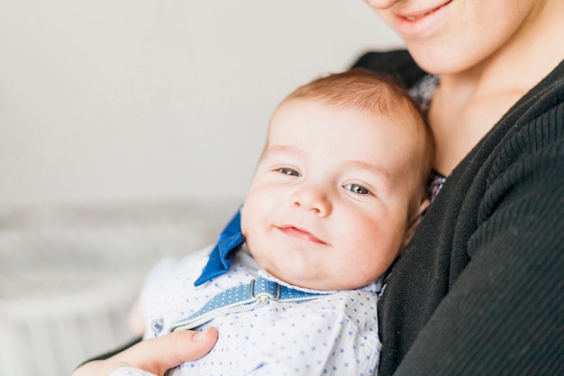 Cute and elegant baby wearing bow tie