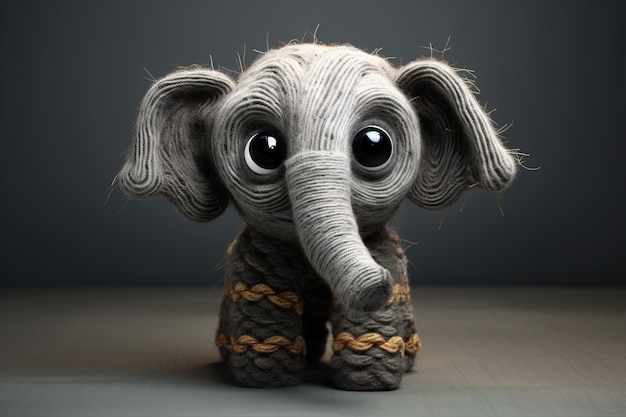 Cute elephant in studio