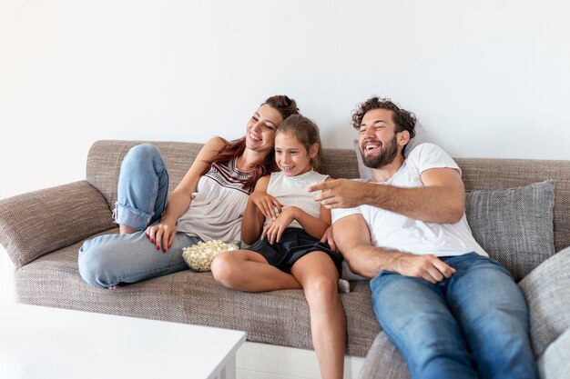 Cute family having fun 