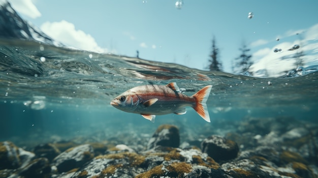 Foto gratuita pesce carino sott'acqua