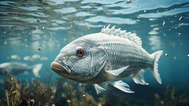 Foto gratuita pesce carino sott'acqua