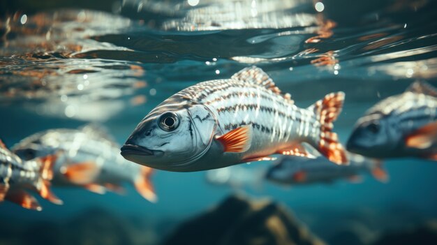 Симпатичная рыба под водой