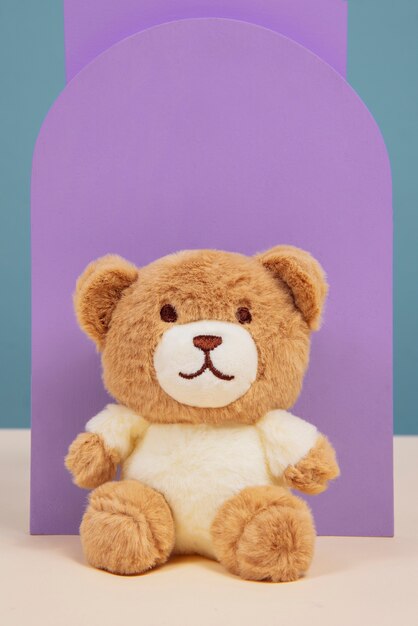 Free photo cute and fluffy bear toys