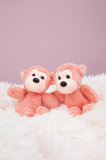 Cute and fluffy monkey toys