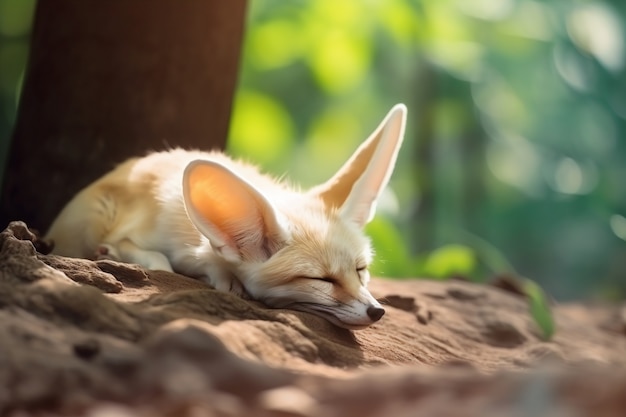 Cute fox in nature