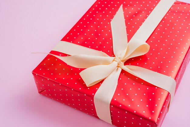 Cute gift with yellow ribbon