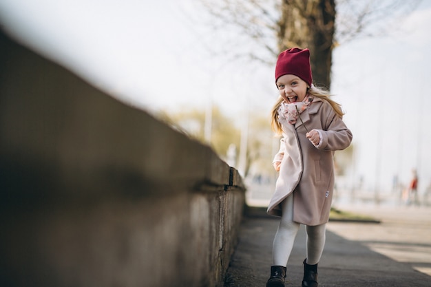 Cute girl in park