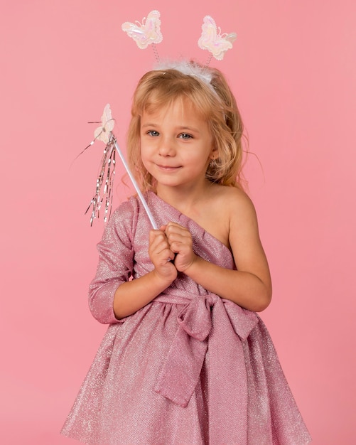 Cute girl with fairy costume