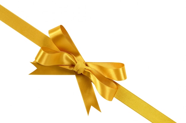 Free photo cute golden gift ribbon