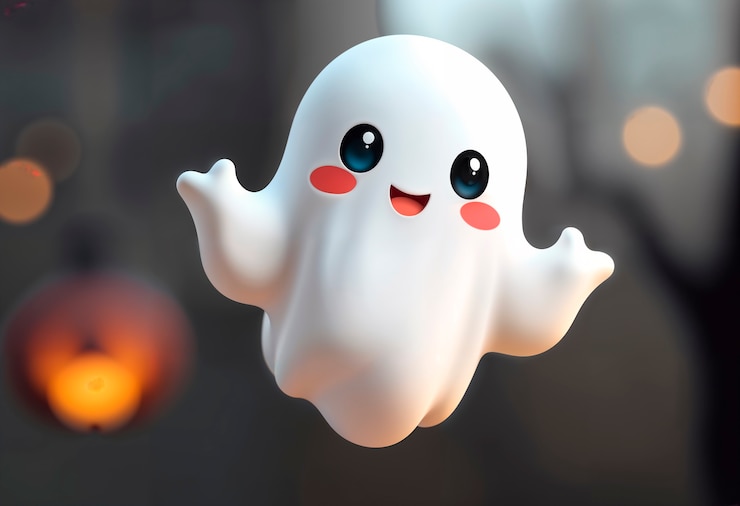 무료 Photo 귀여운 할로윈 3d 유령