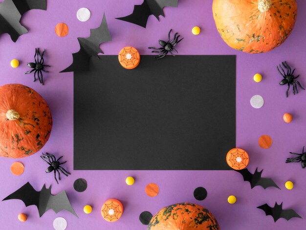 Cute halloween concept with copy space