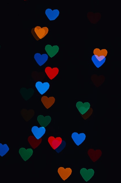 Foto gratuita simpatiche luci a forma di cuore