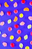 Free photo cute jelly fruits