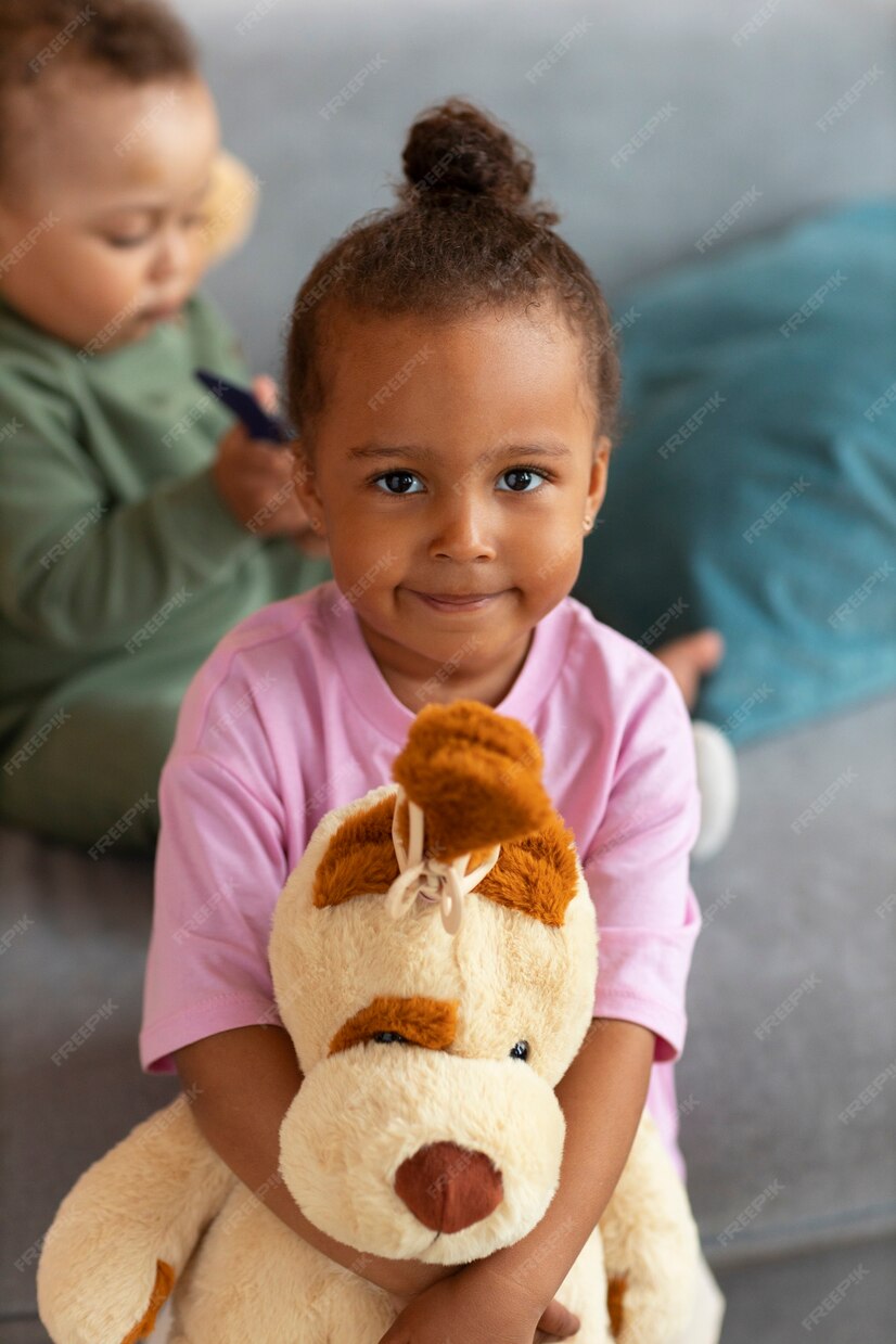 Free Photo | Cute kids with stuffed animals