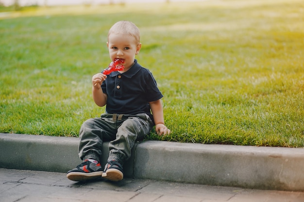 Free photo cute little boy